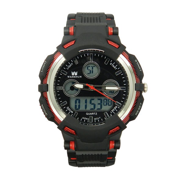 厂家供应时尚双显电子手表 多功能塑胶手表时尚男女学生手表防水